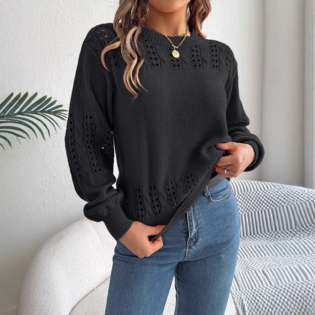 Pull Femme à Manches Lanternes Découpées