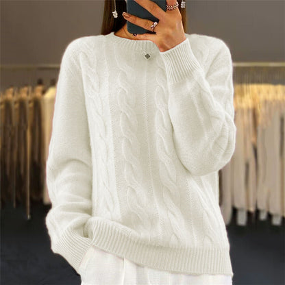 Pull Rétro Femme à Maille Chenille