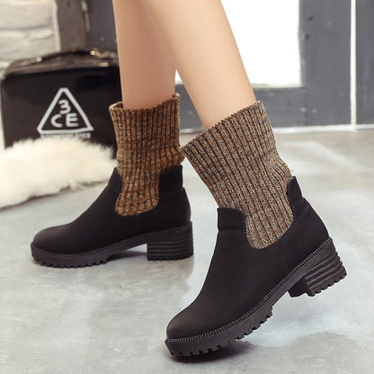 Bottes en Laine Épaisse – Style Romain