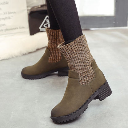 Bottes en Laine Épaisse – Style Romain