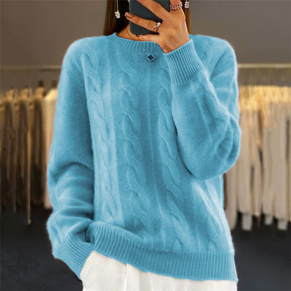 Pull Rétro Femme à Maille Chenille