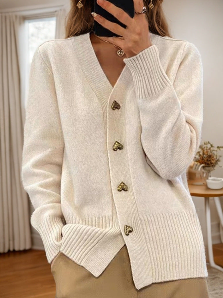 Cardigan Love Tricoté Élégant et Confortable