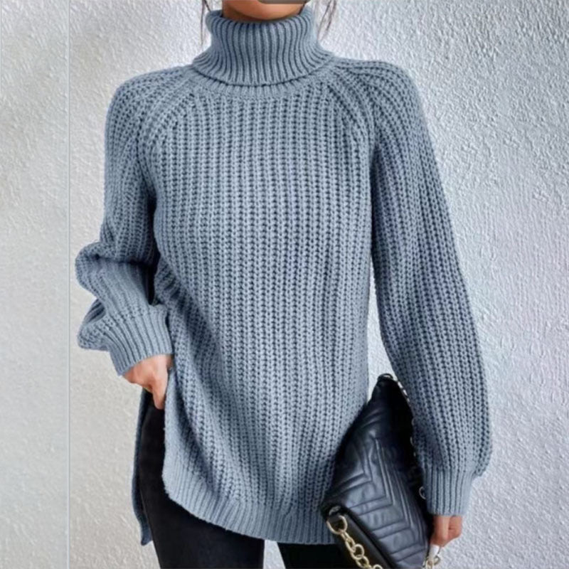 Pull Col Montant à Découpe pour Femme