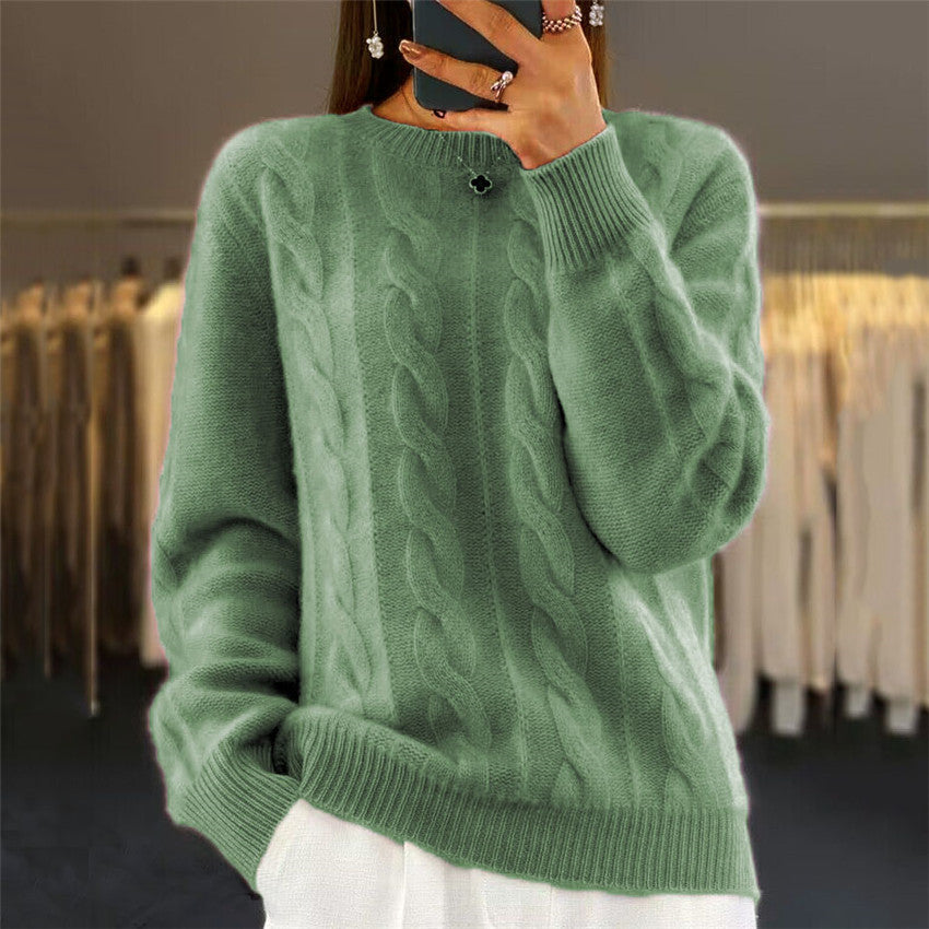 Pull Rétro Femme à Maille Chenille