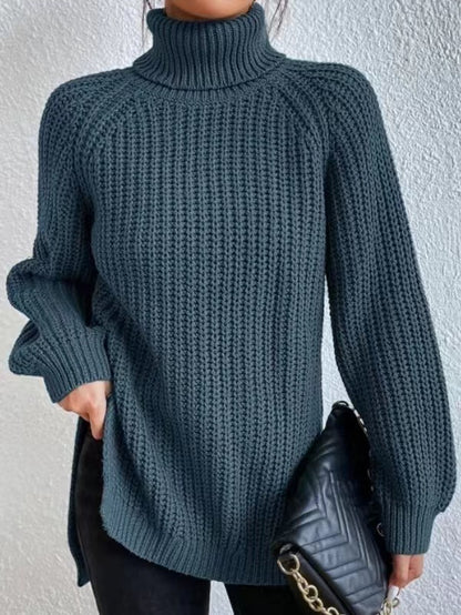 Pull Col Montant à Découpe pour Femme