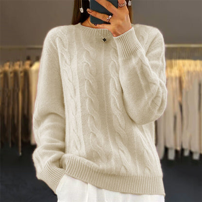 Pull Rétro Femme à Maille Chenille